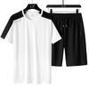 Summer Ice Silk Sports Suit Men's Running Fitness Suit Casual Loose Two-piece Set