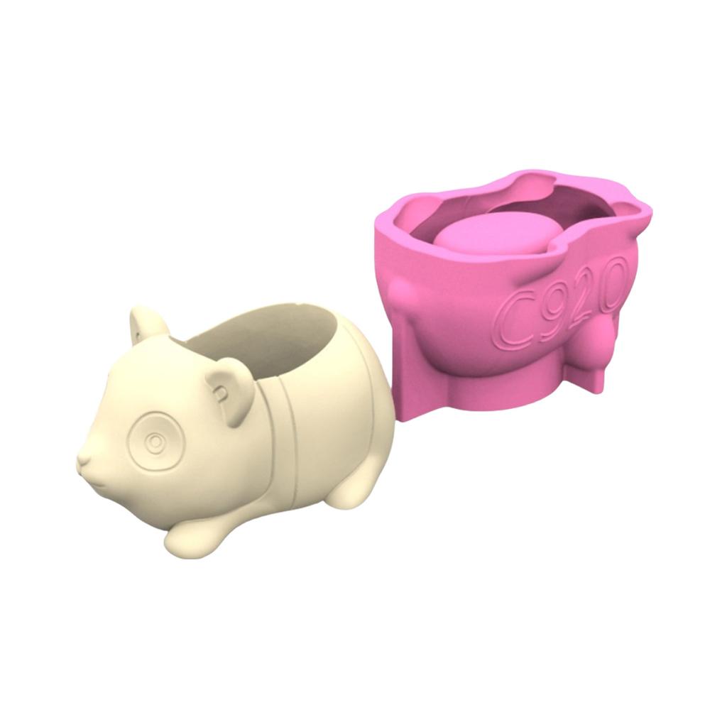 Handgefertigte Silikon-Pflanzgefäßform aus Epoxidharz, Tierform, Kreative Beton-Vasenformen für Sukkulenten und kleine Pflanzen