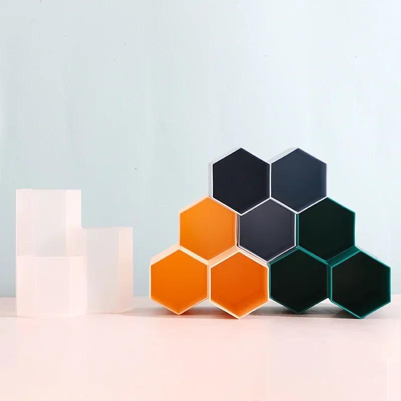 3 Lattices Cosmetic Brush Storage Box Organizer for Makeup Tools Pen Nail Polish Holder Large Capacity