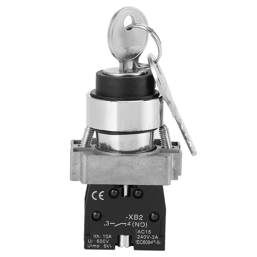 10 Sets BERM Key Switch SelfLocking Normally Open Hardware Supplies BEMXB210y 21 240V