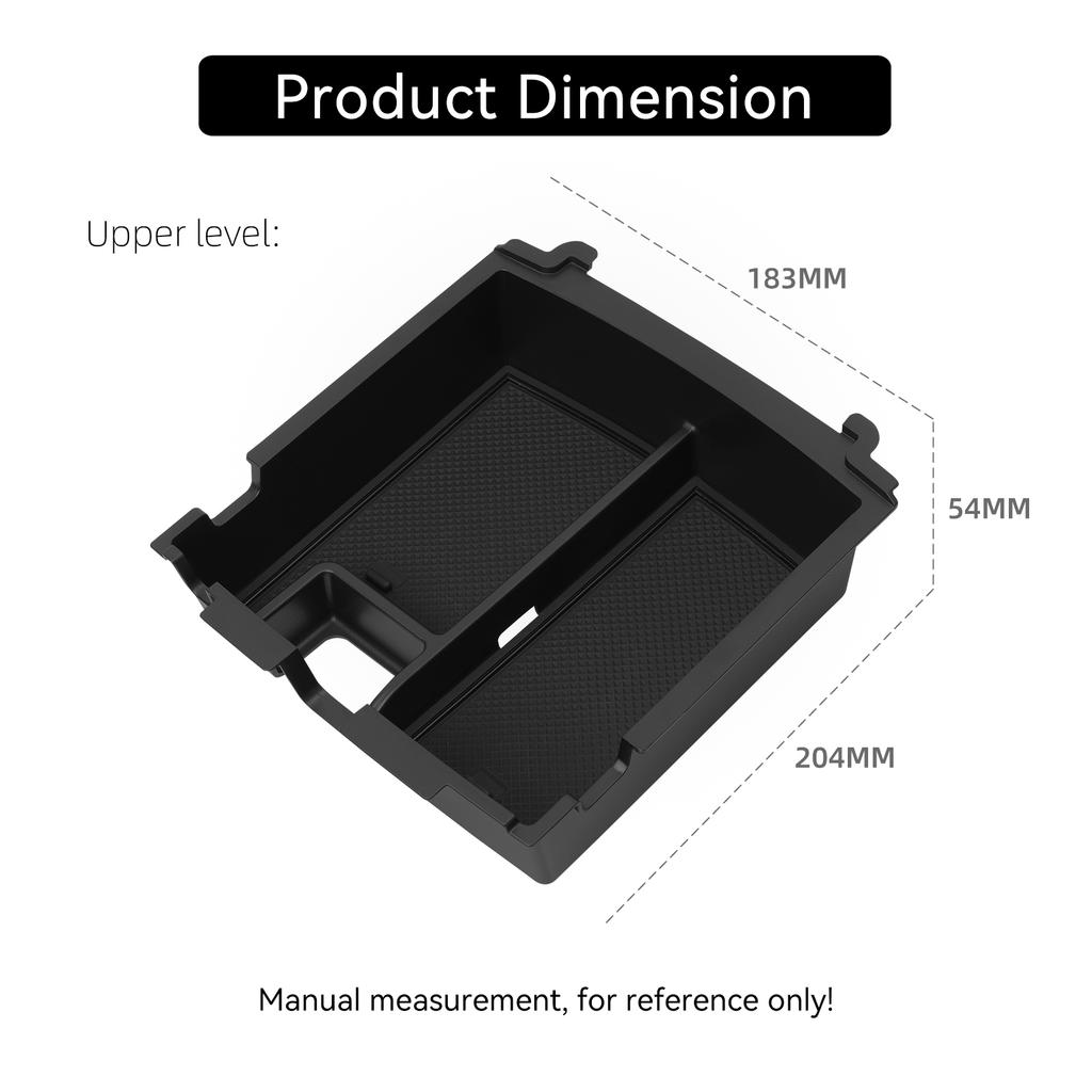 For Ford Bronco 2025 Double-layer Storage Box Center Console Armrest Tray Organizer Tidying Car Interior Accessories Black