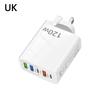 120W Fast Wall Charger With 3 Usb Qc30 Ports 2 Pd Fast Charging Ports For Travel Home Office Charging Phones Tablets Laptops