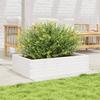 VidaXL Planter White 90x60x23 Cm Solid Pine Wood, Outdoor Planter, Flower Box, Plant Box, Planter of 847234