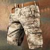 Shorts de travail pour hommes imprimés pour le Jour de l'Indépendance avec poches multiples