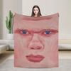 Smug Haalands Face Blanket Soccer Football Fleece Novelty Soft Throw Blankets for Bed Sofa SpringAutumn