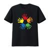 Colorful Hands Autistic Inspirational Autism Awareness T Shirt vintage Washed homme Comfortable Unisex Casual Stretched fashion