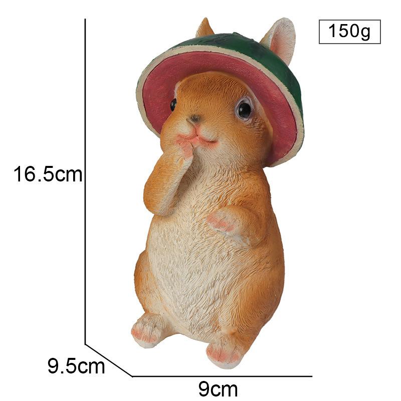 Reading Rabbit Gardening Animal Decoration Creative Resin Statue Garden Decoration