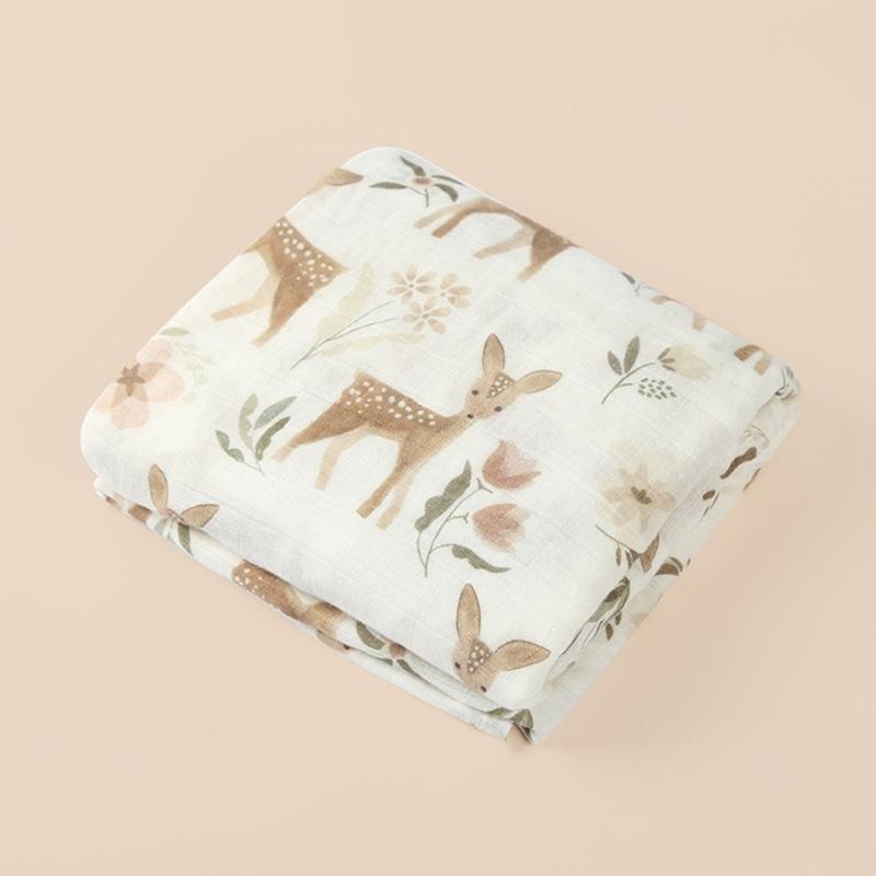 Bamboo Cotton Swaddles Blankets Cartoon Print Baby Blanket Large Size Newborn Blanket Wrap Your Baby in Comforts Style