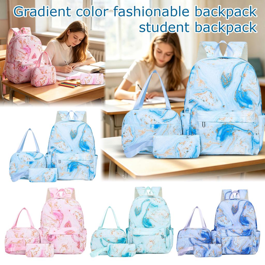 Gradient Color Fashion School Backpack for and High School Students