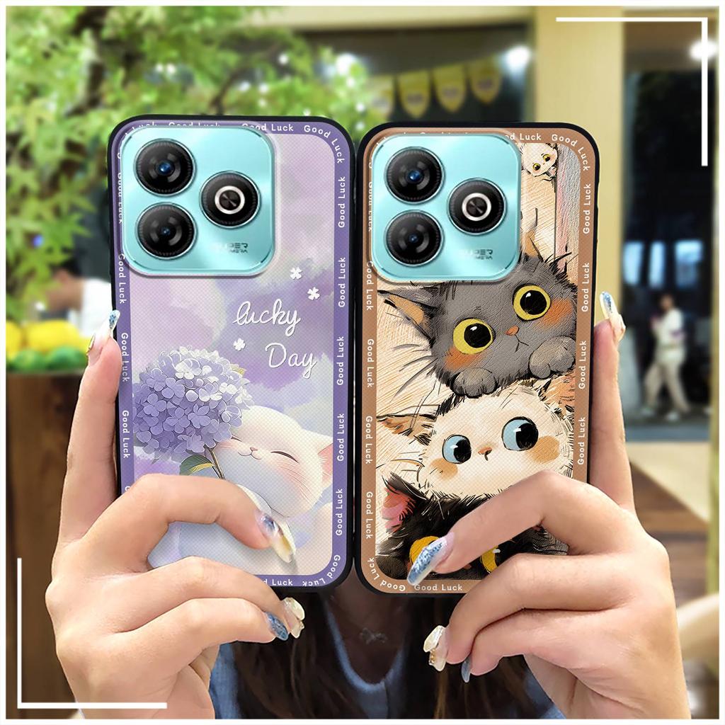 Wstrząsoodporne Wytrzymałe Etui na Telefon Dla ZTE Blade A75 4G/Z2359 Zwierzęta Kreskówka Saszetka na Telefon Słodka Tylna Pokrywa Pełne owinięcie Miękkie etui