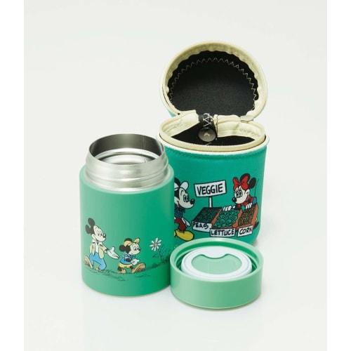 Skater Stainless Steel Soup Jar 180ml with Exclusive Pouch Disney Mickey Mouse Green World KLJFV2-A