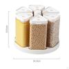 Vacuum Rotating Cereal Container with Airtight Lids Multifunctional Professional Organizer Sealed