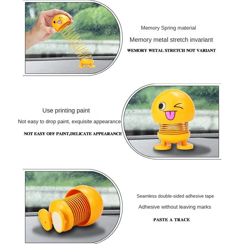 Cute Shaking Head Doll for Car - Fun Interior Ornament, Creative Sticker & Small Toy Accessory for Vehicle Dashboard Decoration