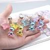 Stylish Key Chain Accessory Translucent Star and Rabbit Pendant Keyring Ornament