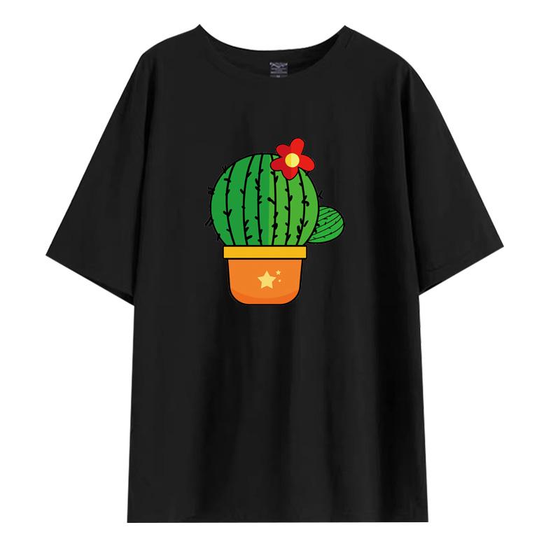 Cactus Graphic Tees Oversized Tops 