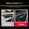 Carbon Car Interior Door Handle Bowl Frame Cover Trim Stickers For Toyota RAV4      2024 XA50 Accessories