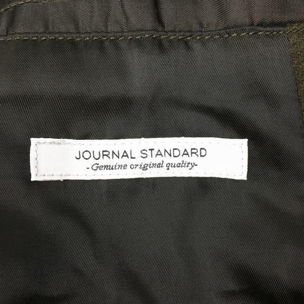 JOURNAL STANDARD Wool Short Coat Olive Men's S with Hood and Leather Belt(USED)