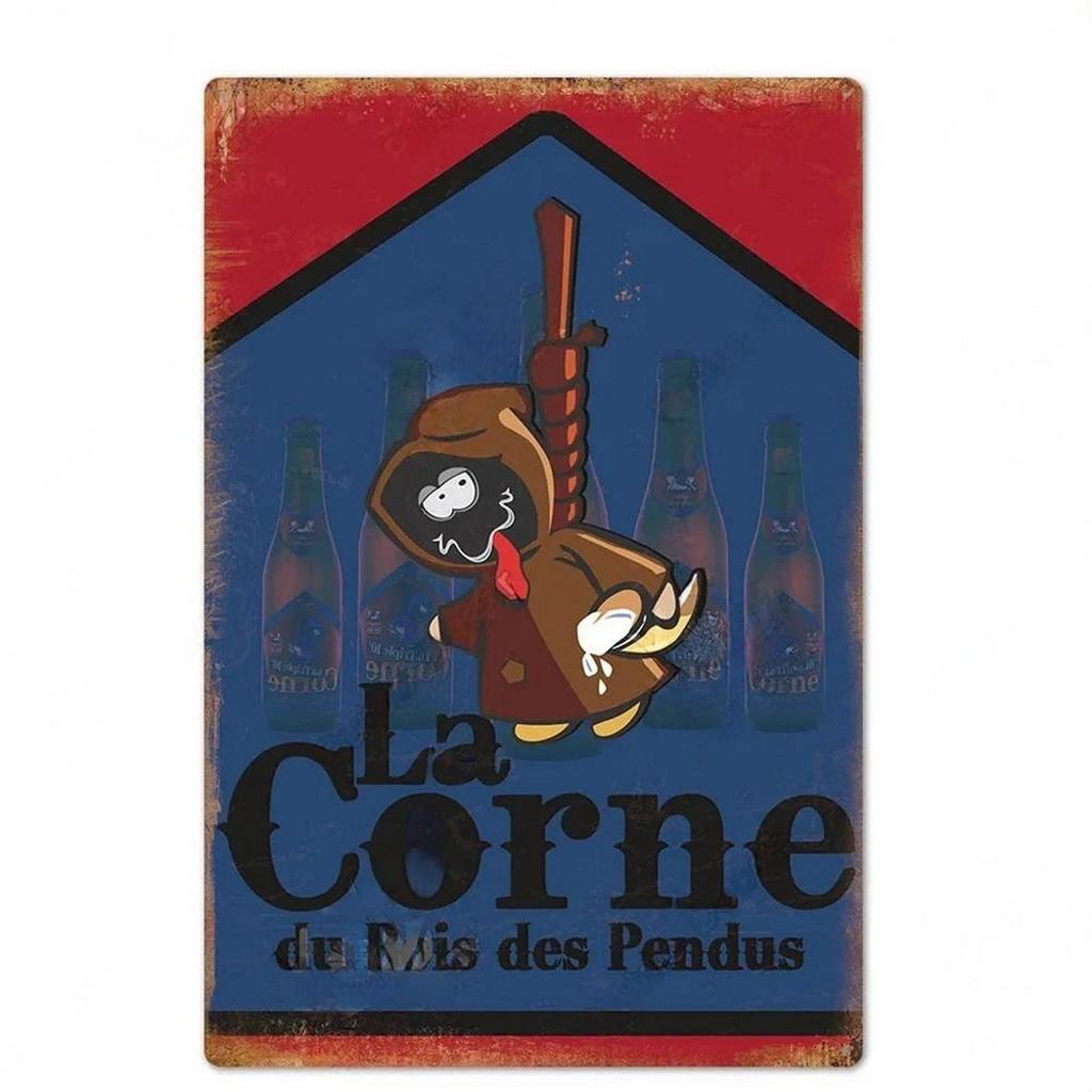 Latta Segni Metallo Cornetto Barbar Decorazione Murale Targhetta Arte Vintage Poster Pittura su Ferro per Man Cave Casa Caffetteria Club Giardino Bar