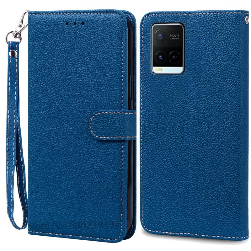 Pro pouzdro Vivo Y21S Měkké silikonové peněženkové kožené vyklápěcí pouzdro Pro pouzdro na telefon Vivo Y21 Zadní kryt Pro VivoY21S Vivo Y 21 Coque Fundas