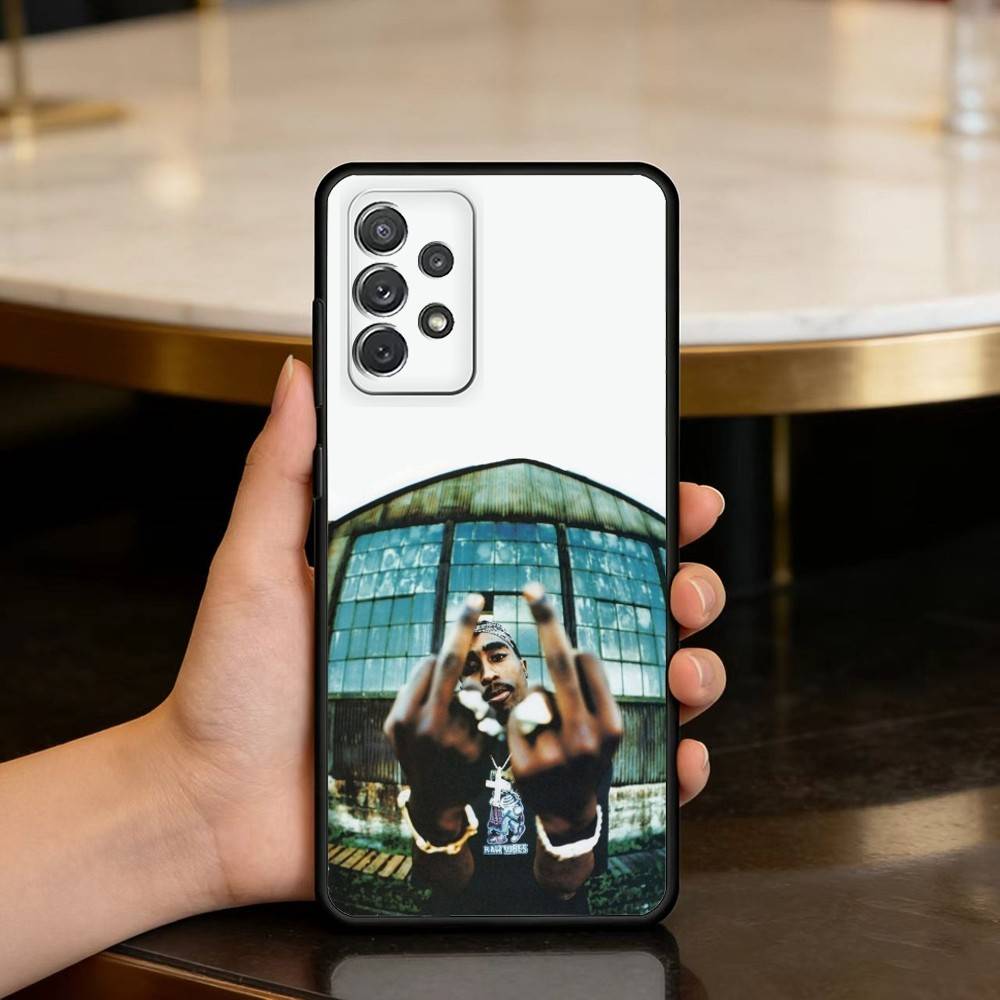 Rapper 2Pac Sänger Handyhülle Für Samsung Galaxy A73,A72,A71,A70,A53,A52,A51,Weiche Silikon Schwarze Hülle