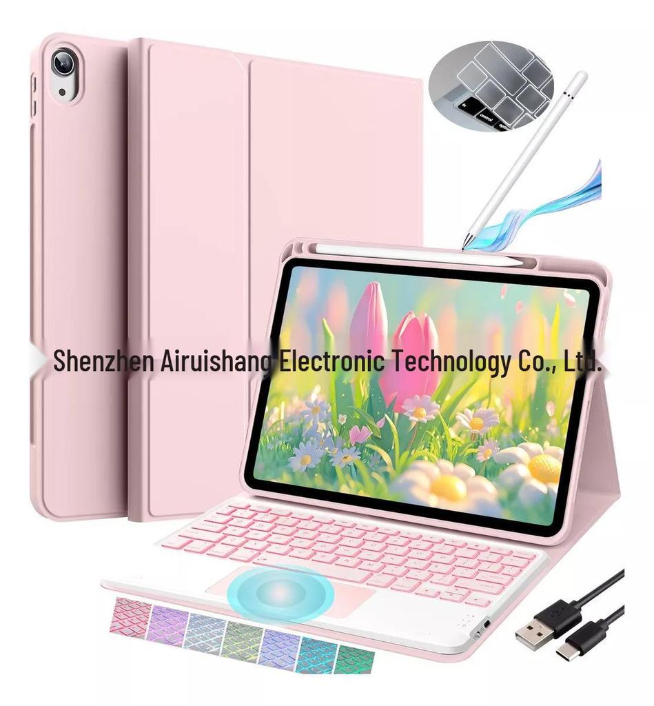 Compatible Keyboard Case for 2025 iPad11 A16 - 10th Gen 10.9" | Bluetooth | Pen Slot | Touch Backlight