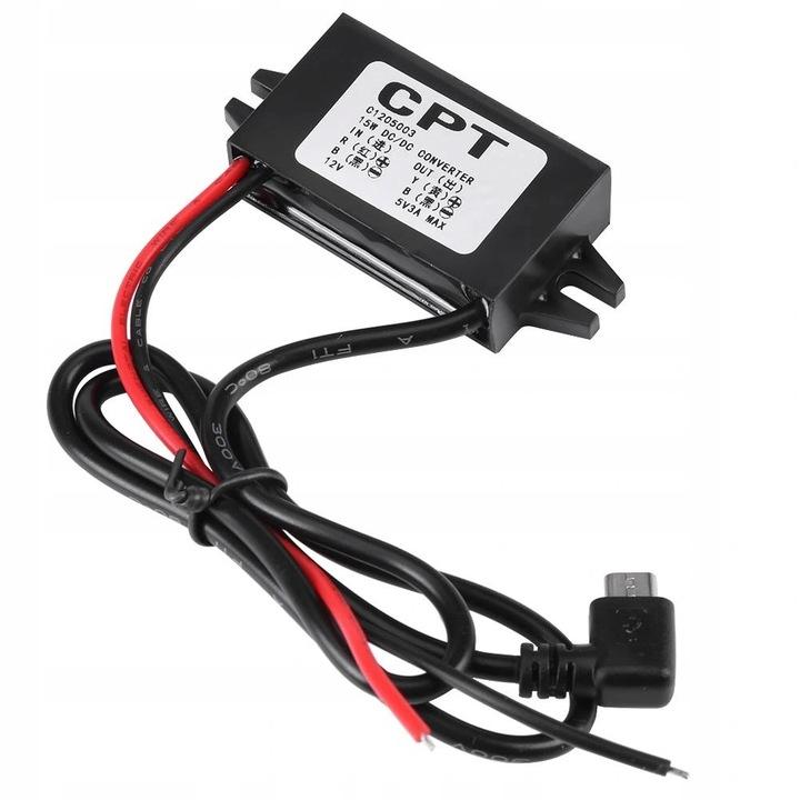 Przetwornica Dc - Napięcia Konwerter 12V-5V 3A Usb Dc-Dc Step-Down