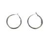 Harajuku Style Large Hoop Earrings with Korean Metal Spray and S925 Silver Needle