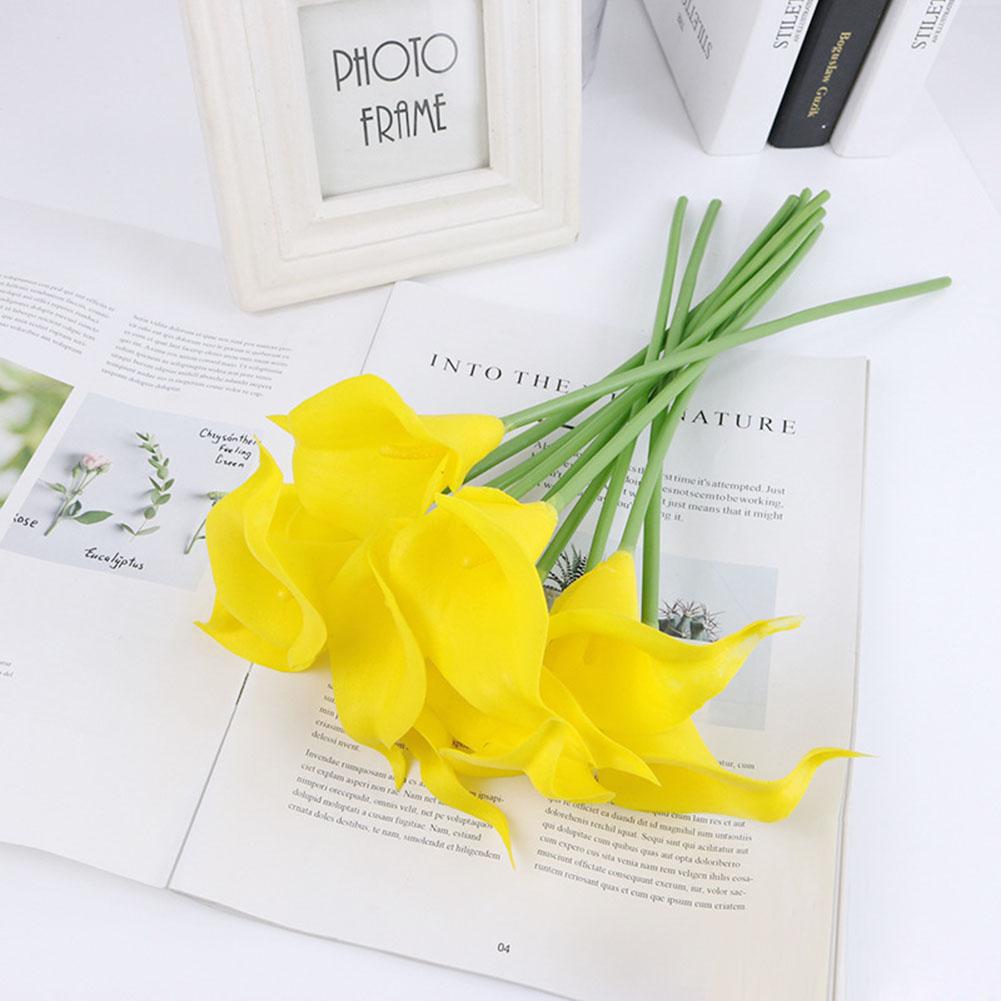 PU Artificial Flowers Parties Weddings 10 Head 10pcs 34cm