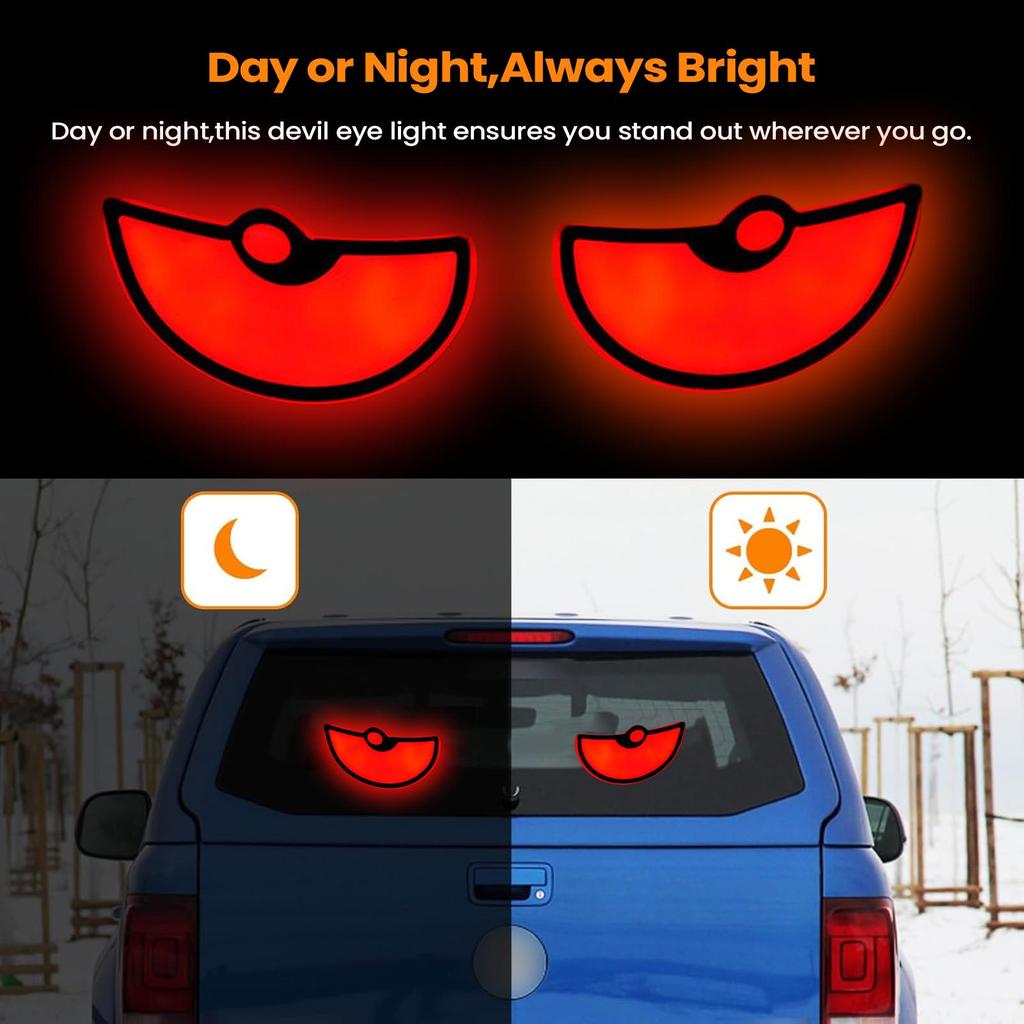 Head Lights For Car Dynamic 2-Piece Waterproof Vehicle Accessories Automotive Window Eye Lamp For Truck RV SUV Sedan Window