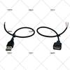 USB Male To Female Extension Cable for LED Strip/Fan, Power & Charging, Two-Core Single Head Bare Wire