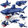 1000pcs 6 In 1 Ocean Sharks Sea World Building Blocks Undersea Animal Creation Bricks Educational Toy for Children