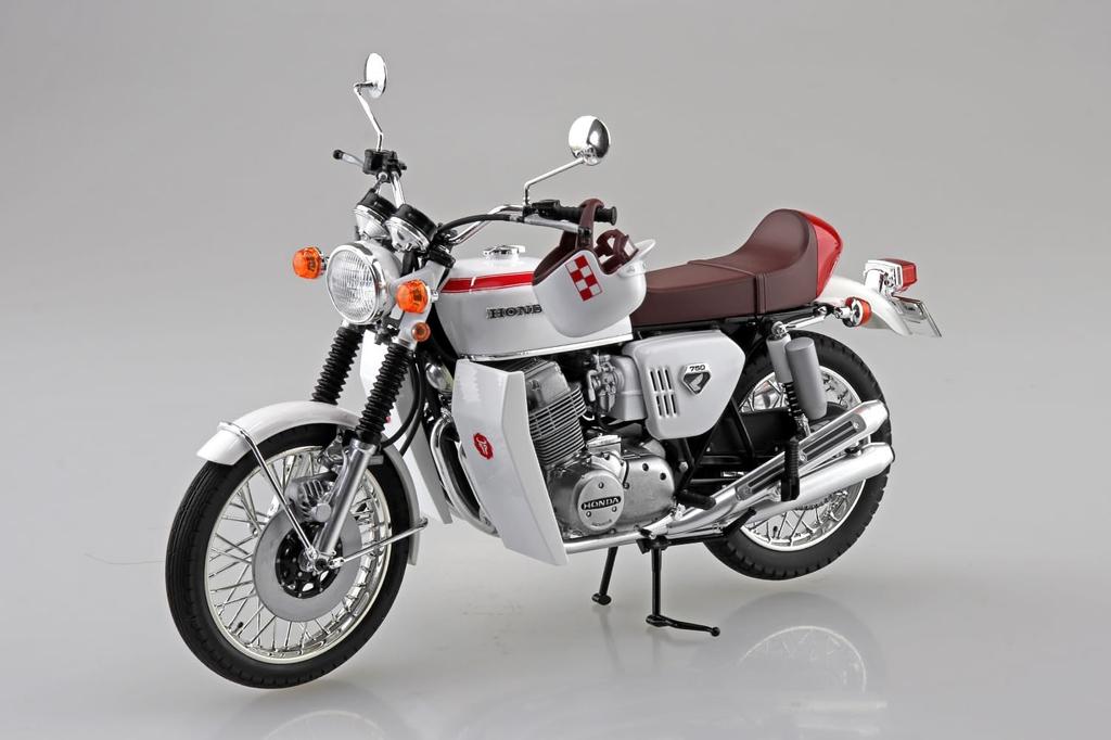 Aoshima Wild 7 The Bike Series No. SP Hiba's CB750FOUR 1/12 Scale Plastic Model (Motorcycle)
