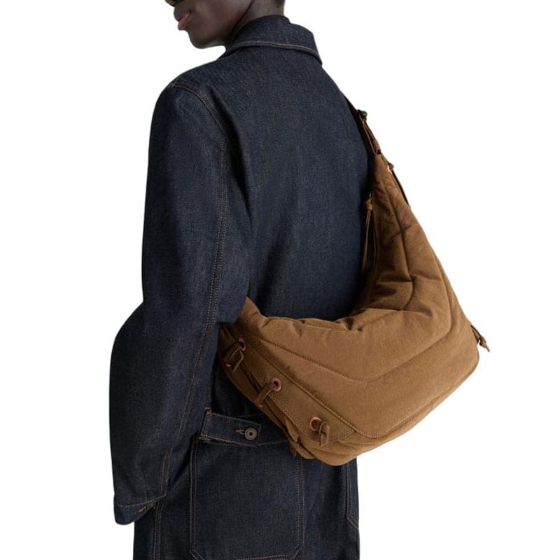 Lemaire Fabric Hobo Bag Shoulder Bag Medium Unisex Caramel Brown BG0074-LF1330-430