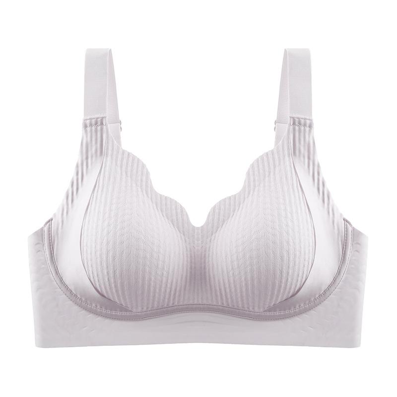 

Мягкий поддерживающий бюстгальтер Женский полностью фиксированный бесшовный бюстгальтер Лифтинг-белье Женский собирающий бюстгальтер Кружевной бюстгальтер Пуш-ап 4XL фиолетовый