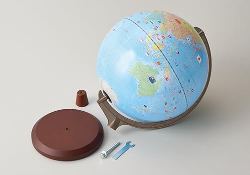 Raymay Fujii Globe, with National Flag Illustrations and Pronunciation Guides, Administrative Type, 30cm Spherical, OYV328