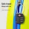 TSA-Approved Zinc Alloy Travel Cable Padlock with 3-Digit Combination