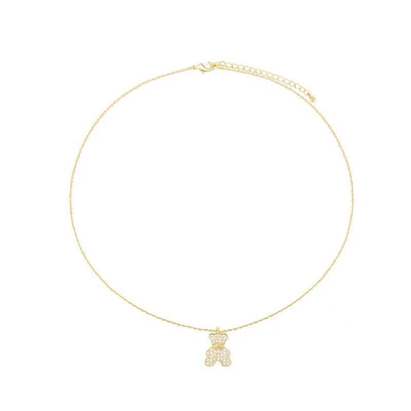 Clavicle Chain Little Bear Light Luxury Necklace - Trendy 2025 Women’s Summer Fashion