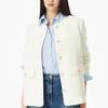 Out Pocket Notch Collar Tweed Jacket - Ivory