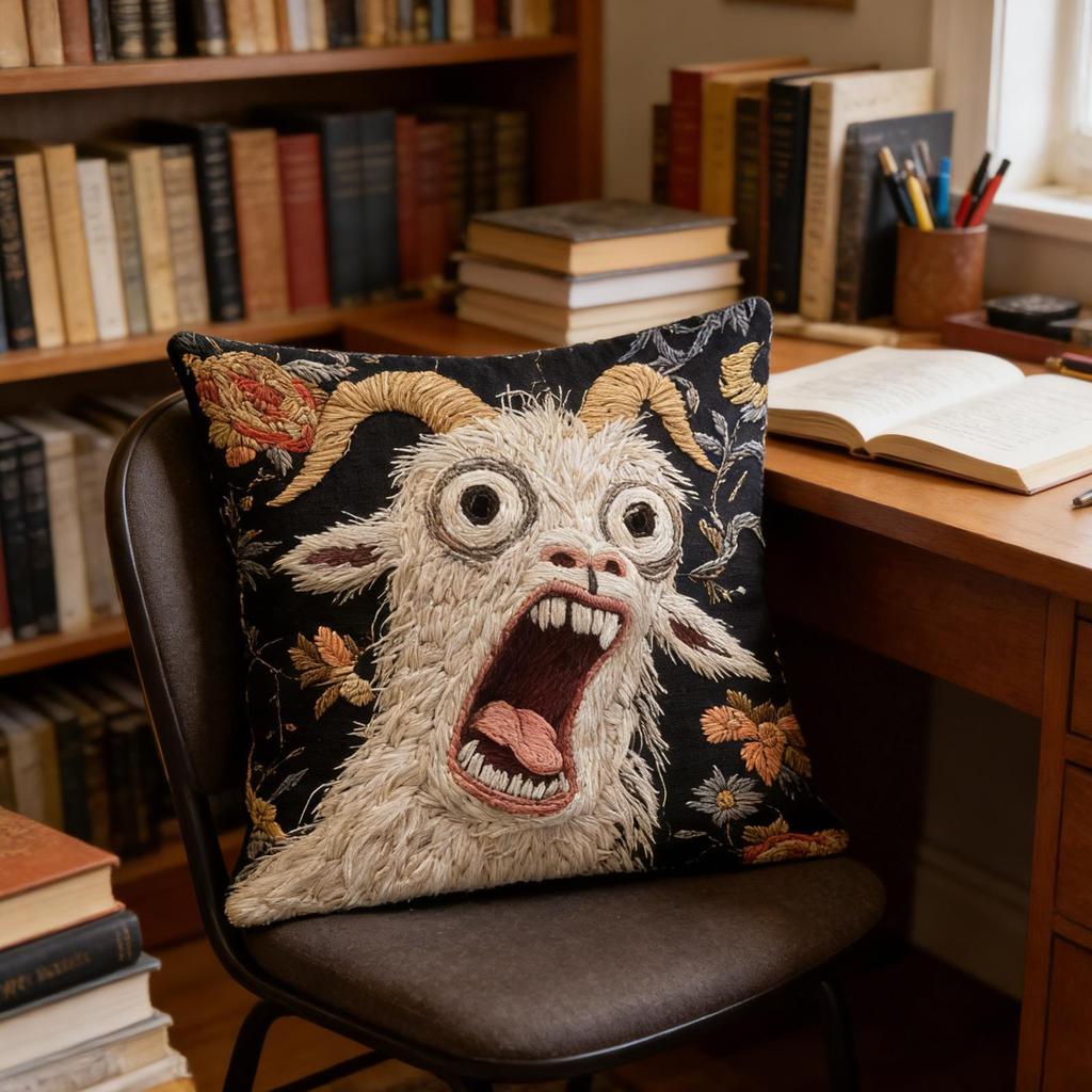 2D Printed Pillow Covers Screaming Goat Soft Protector Decorations 45x45cm Throw Cushion Covers For Party Couch Home
