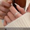 Adjustable 925 Sterling Silver Heart Ring for Women - Niche Design with a High-End Feel, Plain Band, Light Luxury Index Finger Ring
