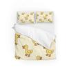 Carton Yelow Duck King Quen Soft Duvet Cover Farm Lovely Animal Beding Set Blue Buble Comfortable Quilt Cover Soft Polyester Warm Comforter Cover