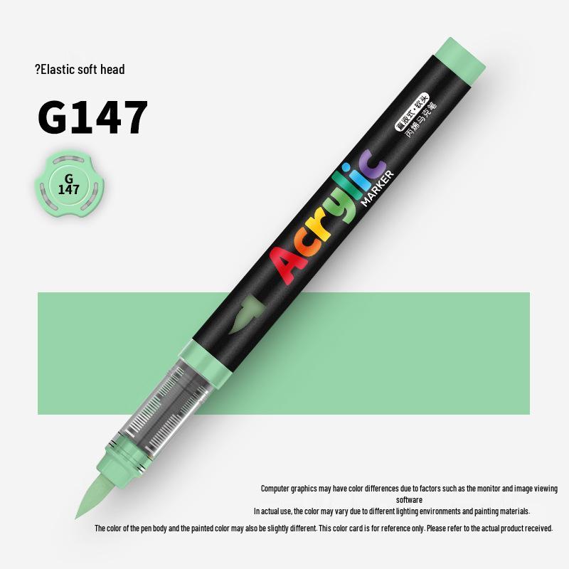 60-Color Soft Tip Liquid Ink Acrylic Marker Set for Primary School Art