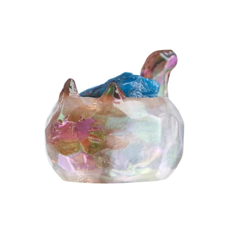 Cartoon Mystery Katzen Kristallstatue Miniatur Harz Ornament Überraschungssammlung Desktop Dekoration Zubehör Geschenk