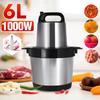 6L Electric Meat Mixer Blender Grinder with Double Knife Stainless Steel Electric Chopper Automatic Mincing Quiet Food Blender