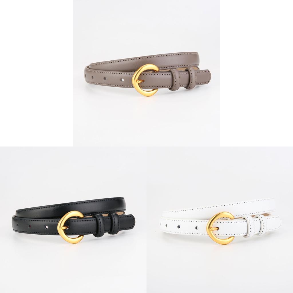 Leather Men Women Fashion Belt With Alloy Buckle And Letter Details For Casual Dress