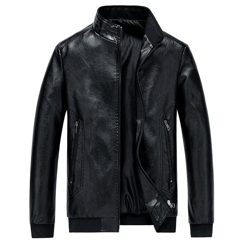 Men's large size autumn and winter agent PU leather jacket WISH trend explosion