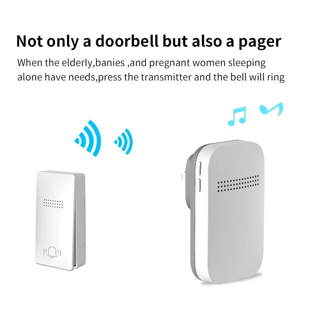 US/UK/EU Plug Electronic Doorbell 38 Songs Chime Smart Doorbell Door Bell Sets  Residential Use