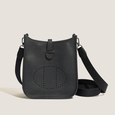 H Home Genuine Leather Evelyne Women's Mini Togo Leather Crossbody Tote Bag