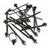 100pcs Nylon Cable Tie Wrap Fixed Fastener Clips Cars Mount Wire Tie Clip Car Hose Fastening Zip Strap Kit