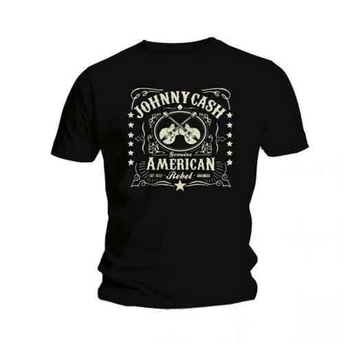 Johnny Cash American Rebel T-Shirt Black New Unisex T-Shirt L